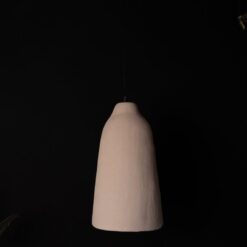 Wabi Sabi Ceramic Pendant Light - Long Handmade Chandelier for Kitchen Island - Textured Natural Lamp
