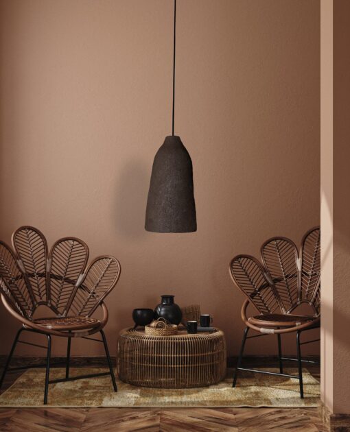 Wabi Sabi Ceramic Pendant Light - Long Handmade Chandelier for Kitchen Island - Textured Natural Lamp - Image 3