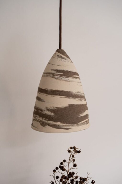 Wabi Sabi Ceramic Pendant Light - Modern Chandelier Lighting Handmade Lamp for Bedroom, Living Room, Christmas Decor