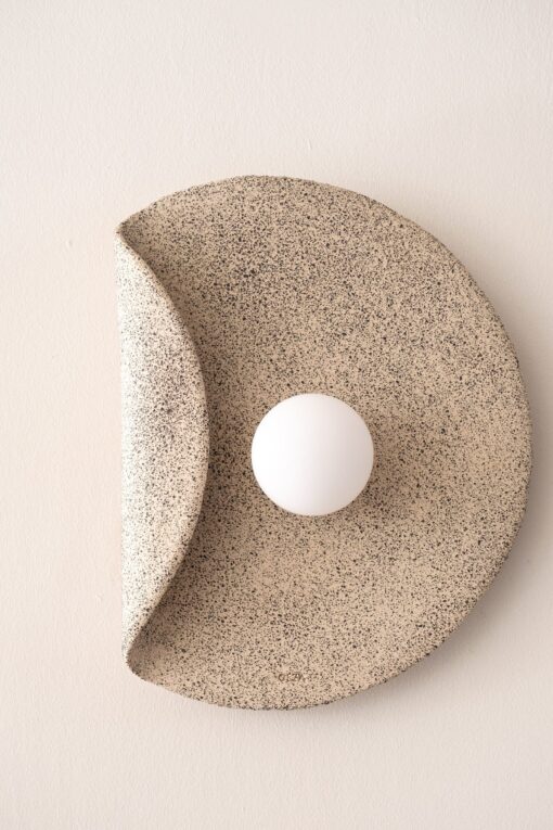 Wabi Sabi Ceramic Wall Sconce - Handmade Bedroom Lamp - Modern Home Decor Item - Image 3