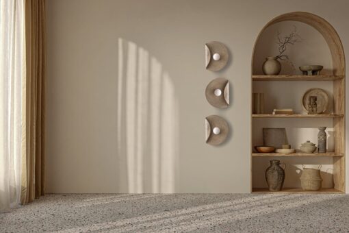 Wabi Sabi Ceramic Wall Sconce - Handmade Bedroom Lamp - Modern Home Decor Item - Image 4