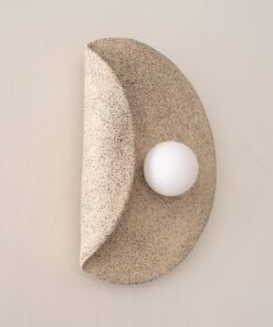 Wabi Sabi Ceramic Wall Sconce - Handmade Bedroom Lamp - Modern Home Decor Item