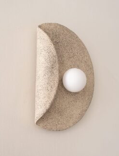Wabi Sabi Ceramic Wall Sconce - Handmade Bedroom Lamp - Modern Home Decor Item