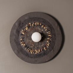 Wabi Sabi Ceramic Wall Sconce - Japandi Textured Wall Lamp - Handmade Natural Light - Home Decor Item