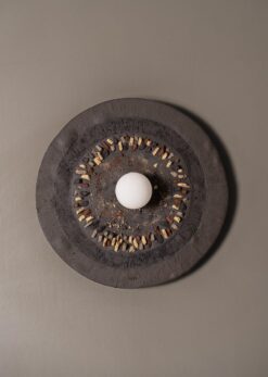 Wabi Sabi Ceramic Wall Sconce - Japandi Textured Wall Lamp - Handmade Natural Light - Home Decor Item