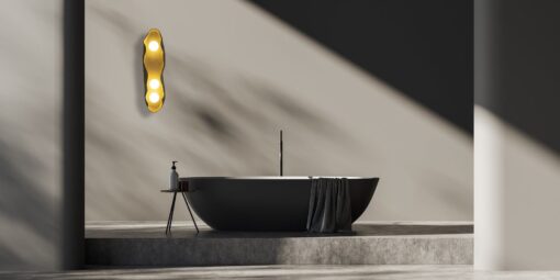 Wabi Sabi Ceramic Wall Sconce - Large Black Speckled Handmade Lamp - Amorphous Modern Light - Christmas Item - Image 2