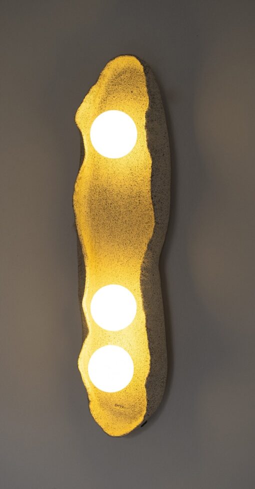 Wabi Sabi Ceramic Wall Sconce - Large Black Speckled Handmade Lamp - Amorphous Modern Light - Christmas Item - Image 3