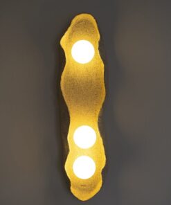 Wabi Sabi Ceramic Wall Sconce - Large Black Speckled Handmade Lamp - Amorphous Modern Light - Christmas Item