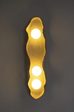 Wabi Sabi Ceramic Wall Sconce - Large Black Speckled Handmade Lamp - Amorphous Modern Light - Christmas Item