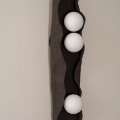 Wabi Sabi Ceramic Wall Sconce - Large Black Speckled Handmade Lamp - Amorphous Modern Light - Christmas Item