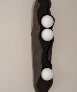 Wabi Sabi Ceramic Wall Sconce - Large Black Speckled Handmade Lamp - Amorphous Modern Light - Christmas Item