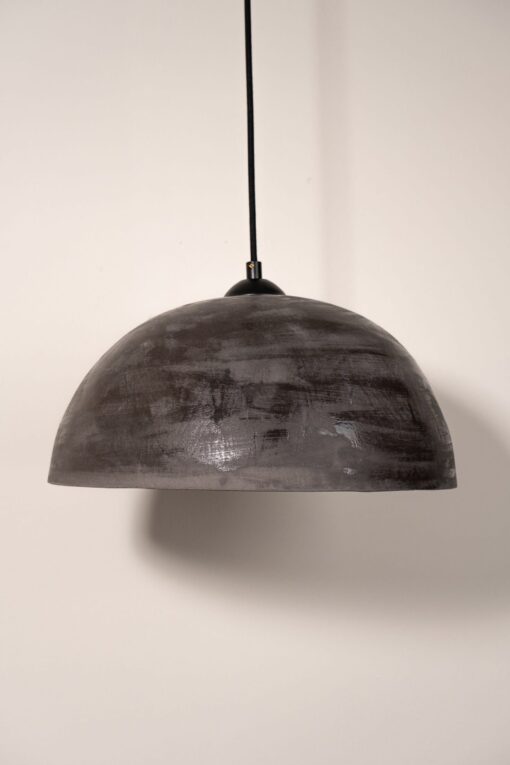 Wabi Sabi Chandelier 19" Natural Textured Stoneware Pendant Light - Handmade Ceramic Lamp - Image 3