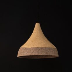 Wabi Sabi Dome Pendant Light - Large Handmade Chandelier for Kitchen Island Living Room - Natural Color