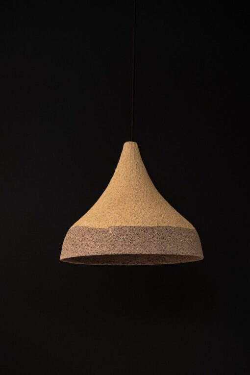 Wabi Sabi Dome Pendant Light - Large Handmade Chandelier for Kitchen Island Living Room - Natural Color