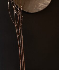 Wabi Sabi Grey Ceramic Wall Sconce - Rustic Pottery Lighting for Bedroom Bathroom Living Room