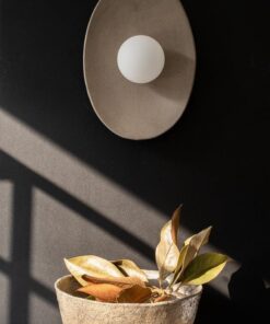 Wabi Sabi Oval Ceramic Wall Sconce - Handmade Rustic Lighting Fixture
