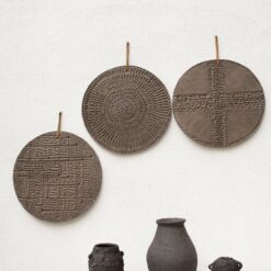 Wabi Sabi Wall Decor - Gray Ceramic Handmade Wall Hanging - Minimalist Art - New Home Item - Rustic Wall Board