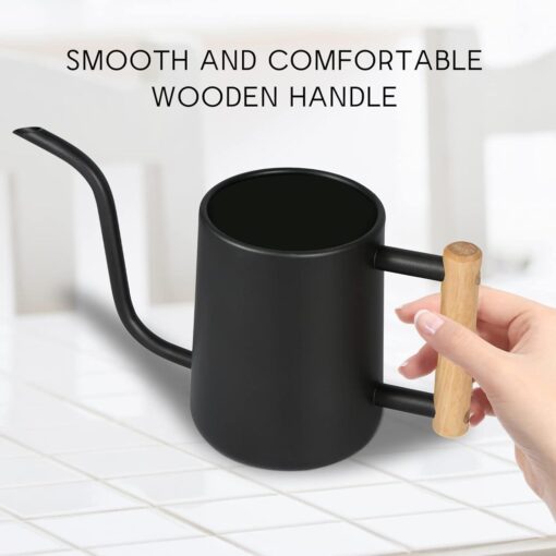 Watering Can Indoor Plants - 35oz Stainless Steel Long Spout - Modern Decorative Black - Image 4