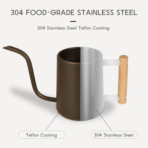 Watering Can Indoor Plants - 35oz Stainless Steel Long Spout - Modern Decorative Black - Image 5