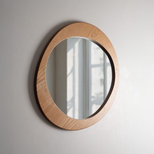 Wavy Asymmetrical Mirror - Wood Frame Irregular Aesthetic Wall Decor - Entryway & Christmas Item - Image 4