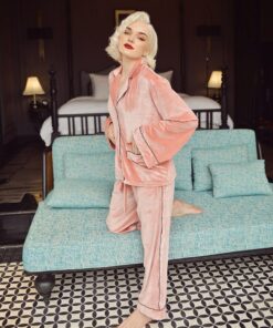 Women's Velvet Pajamas Set - Long Sleeve Winter PJs - Soft & Cozy Sleepwear Item