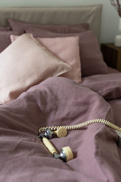 Woodrose Linen Bedding Set - 1 Duvet Cover & 2 Pillowcases - European Flax - Queen King Twin Double Single - Image 4
