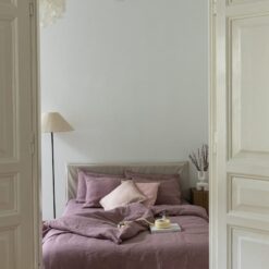 Woodrose Linen Bedding Set - 1 Duvet Cover & 2 Pillowcases - European Flax - Queen King Twin Double Single