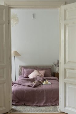 Woodrose Linen Bedding Set - 1 Duvet Cover & 2 Pillowcases - European Flax - Queen King Twin Double Single