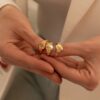 18K Gold Birth Flower Signet Ring - Personalized Floral Ring for Her - Dainty Anniversary Item - Free Engraving