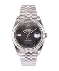 Datejust 41 Stainless Steel 'Wimbledon' on Jubilee with Fluted Bezel
