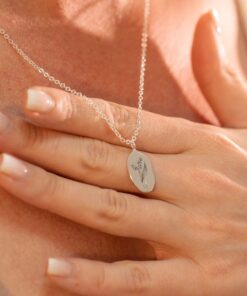 Birth Flower Necklace - Sterling Silver Personalized Floral Pendant - Birthday Item for Her - Mother's Day Jewelry