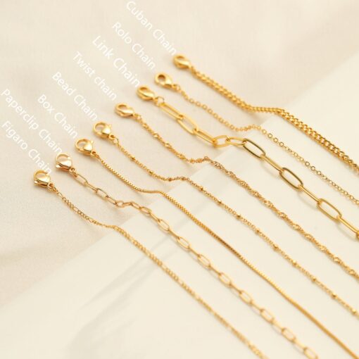 Dainty Gold Bracelet for Women - Simple Thin Chain Figaro Curb Beaded - Jewelry Item for Mom - Image 3