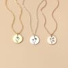 Personalized Birth Flower Necklace - Custom Engraved Family Necklace - Mother's Day Item - Christmas Item