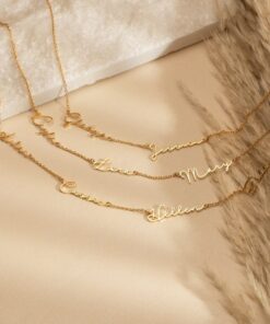 Personalized Family Name Necklace - Custom Children's Names Jewelry Item for Mom Wife - Valentine's Day Item