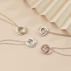 Personalized Family Name Necklace - Engraved Children's Names - Custom Circle Pendant - Mother's Day Item