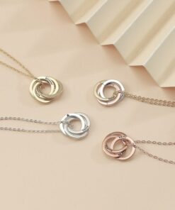 Personalized Family Name Necklace - Engraved Children's Names - Custom Circle Pendant - Mother's Day Item