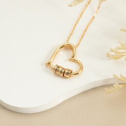 Personalized Family Name Necklace - Engraved Heart, Kids Names - Mom, Grandma Item