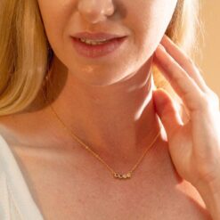 Personalized Gold Family Birthstone Necklace - Christmas, Birthday Item for Mom, Grandma, Bridesmaids