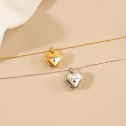 Personalized Heart Urn Necklace for Ashes - Custom Memorial Jewelry Keepsake - Handmade Christmas Item