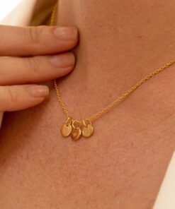 Personalized Initial Disc Necklace - Sterling Silver, Engraved Family Kids Names, Mothers Day Item