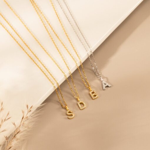 Personalized Initial Necklace - Custom Gold/Silver Letter Pendant - Dainty Minimalist Jewelry - Wedding Item - Image 5