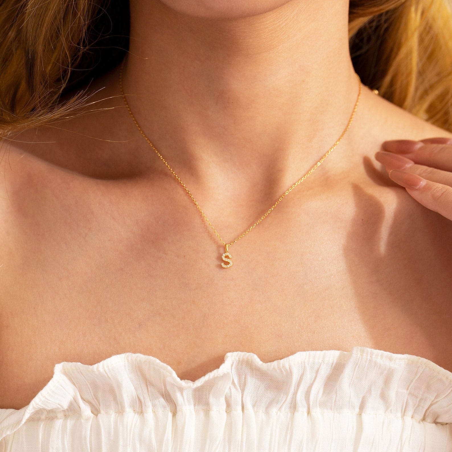 Personalized Initial Necklace - Custom Gold/Silver Letter Pendant - Dainty Minimalist Jewelry - Wedding Item - Image 3