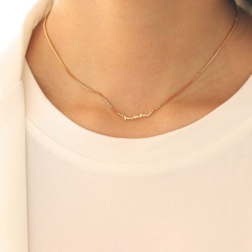 Personalized Mama Necklace - Dainty Gold Name Necklace for Mom - Mother's Day Item from Daughter