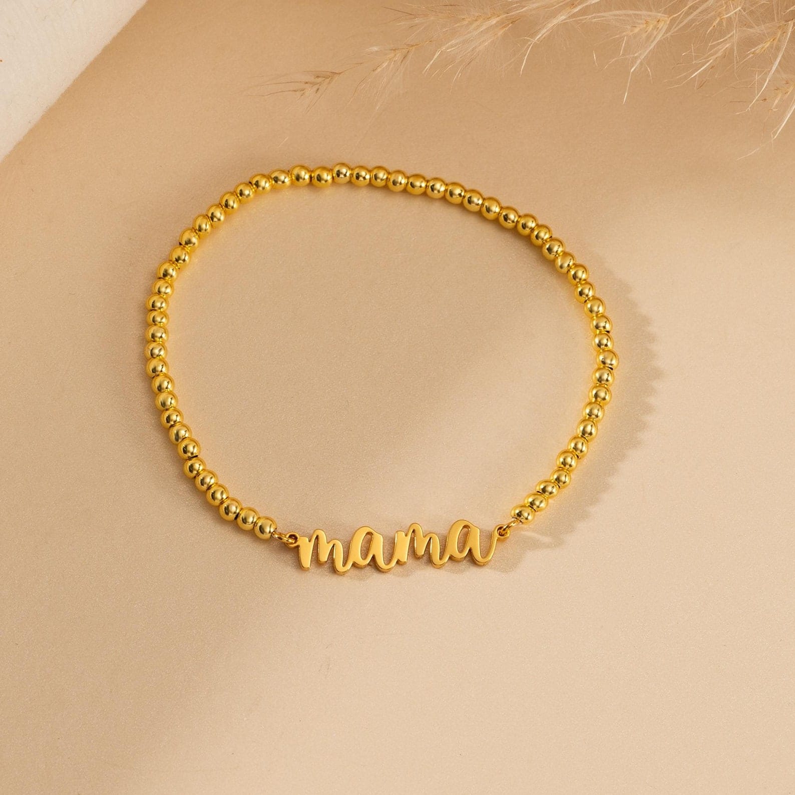 Personalized Name Bracelet - Custom Beaded Letter Stackable Bracelet - Birthday Item for Her - Image 2