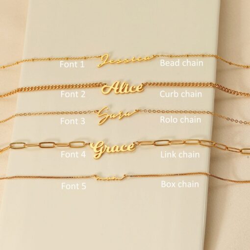 Personalized Name Necklace 18K Gold Plated - Custom Handmade Jewelry Item for Her - Mom, Birthday, Christmas - Image 4