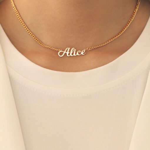Personalized Name Necklace 18K Gold Plated - Custom Handmade Jewelry Item for Her - Mom, Birthday, Christmas - Image 5