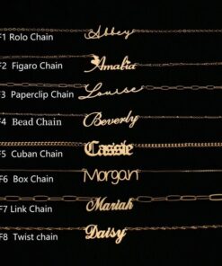 Personalized Name Necklace - Custom Gold Script, Mother's Day Item, Bridesmaid Jewelry