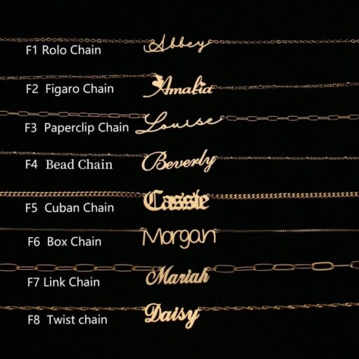 Personalized Name Necklace - Custom Gold Script, Mother's Day Item, Bridesmaid Jewelry