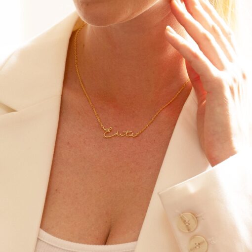 Personalized Name Necklace Gold - Custom Jewelry Item for Mom, Bridesmaids, Women - Mother's Day Present - Image 3