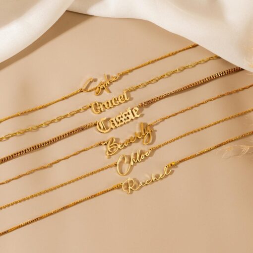 Personalized Name Necklace Gold - Custom Jewelry Item for Mom, Bridesmaids, Women - Mother's Day Present - Image 5